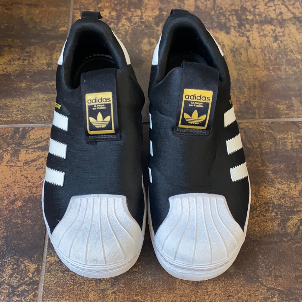 Boys slip on adidas shoes